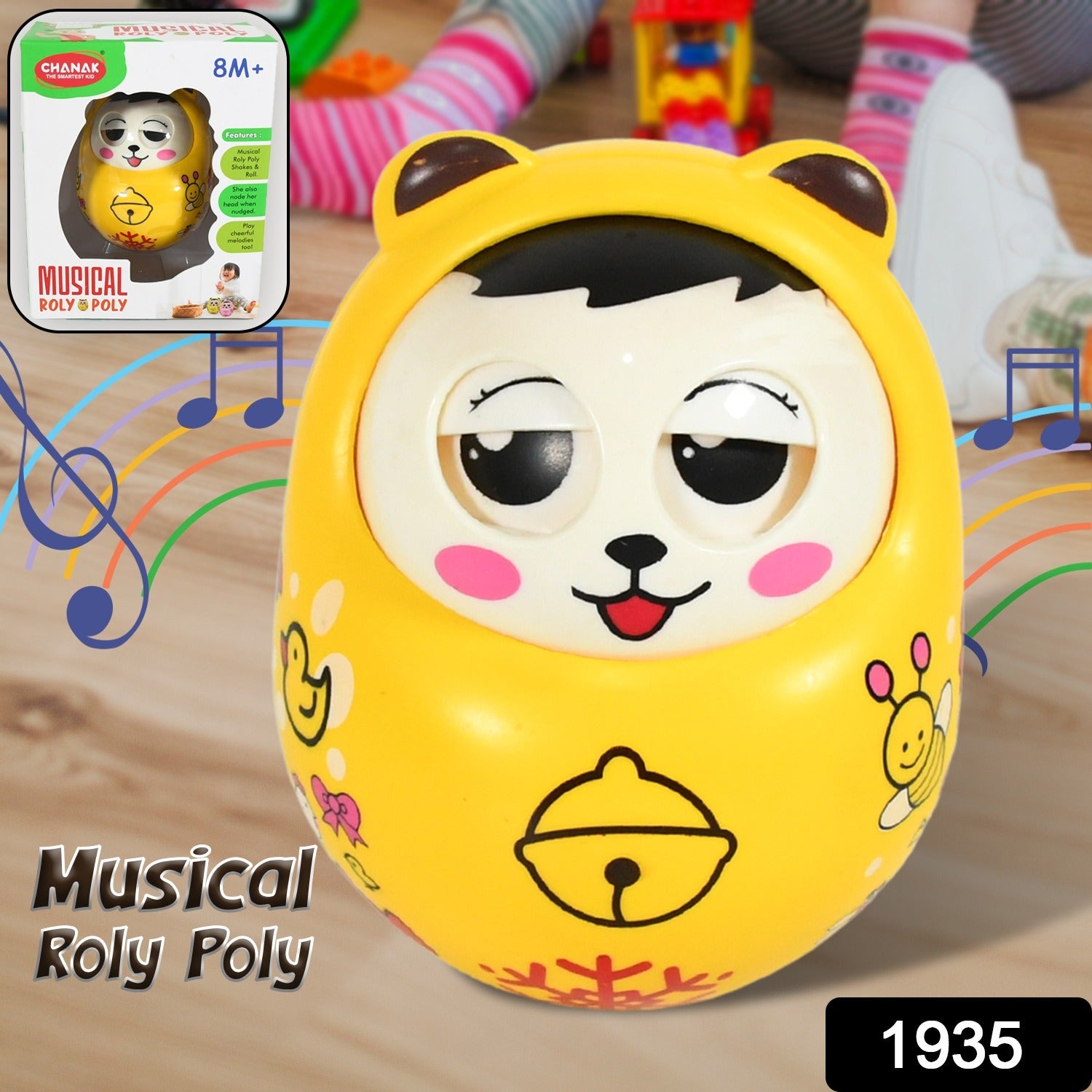 1935 Musical Roly Poly Toys for Baby | Push and Shake Wobbling Toy with Music | Tumbler Doll Toy for Babies | Sound Balancing Doll Toys for Baby Boys, Girls 8+ Months Multicolor (1 Pc) 1935 Musical Roly Poly Toys for Baby | Push and Shake Wobbling Toy with Music | Tumbler Doll Toy for Babies | Sound Balancing Doll Toys for Baby Boys, Girls 8+ Months Multicolor (1 Pc)
